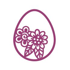 Easter egg with flowers