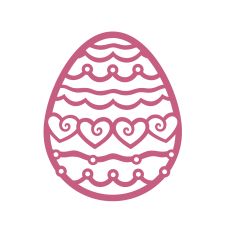 Easter egg with hearts