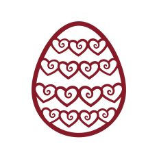 Easter egg with hearts