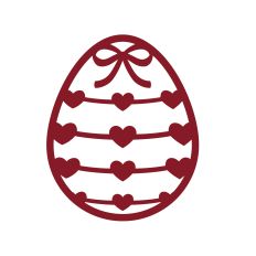 Cute Easter egg with hearts