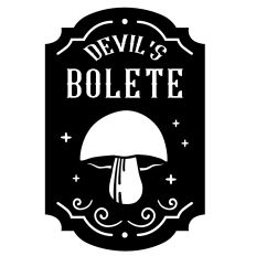 devil's bolete mushroom label