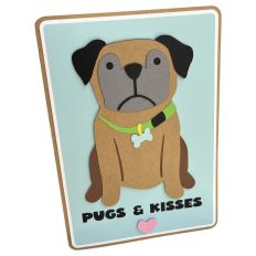 Pugs & Kisses Card - 5 x 7