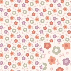 Pretty Floral Muted Boho Printable Pattern Background