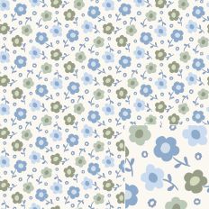 Soft Blue and Green Pretty Floral Printable Pattern Background 