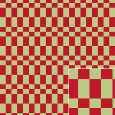 Red and Green Checkerboard Check Plaid Pattern