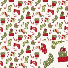 Christmas Gifts, Stockings and Candy Canes Pattern