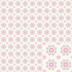 Scandinavian Christmas Folk Snowflake Stars Printable Pattern