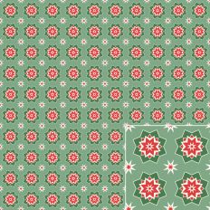 Christmas Scandinavian Folk Snowflake Stars Printable Pattern