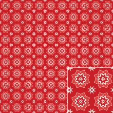 Christmas Scandinavian Folk Snowflake Stars Printable Pattern