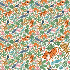 Rainforest Jungle Animals and Plants Printable Pattern