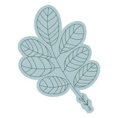 Tree Branch with Leaves Sketch Design