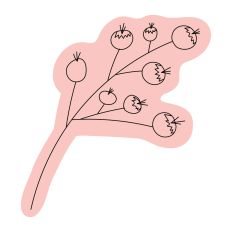 Winter Berries on a Branch Sketch Design