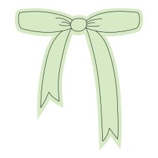 Pretty Bow Sketch Design Coquette Feminine Ribbon