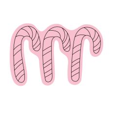 Christmas Candy Canes Sketch Design