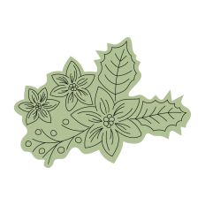 Christmas Poinsettia Floral Sketch Design