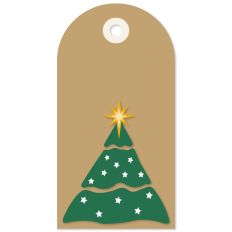 Christmas Gift Tag with Layered Christmas Tree and Star