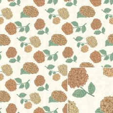 Fall Hydrangea Flower Blooms Seamless Printable Pattern Background