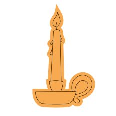 Cozy Hygge Candle and Holder Sketch Design