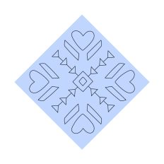 Scandinavian Folk Snowflake Sketch Design