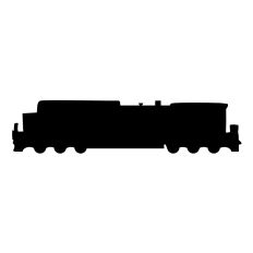 Diesel Engine Train Silhouette