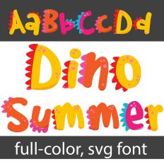 Dino Summer Color Font