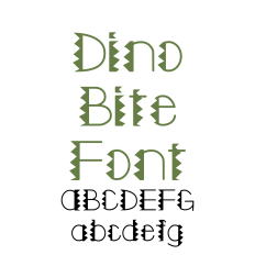 Dino Bite Font, Playful Sans Serif Font