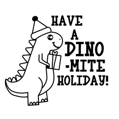 Dino-mite Holiday Dinosaur Christmas Cutfile