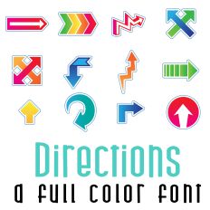 Directions Full Color Font