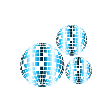 Disco Ball Trio Dance Party New Years Eve