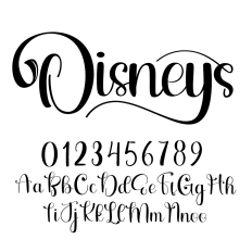 Disneys Handwritten Font