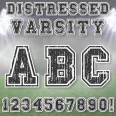 Distressed Varsity Sports Font