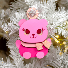 Pink Bear Ornament