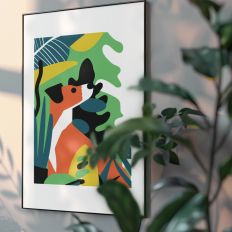 Dog in the Forest Wall Art Cut File for Nature Lovers