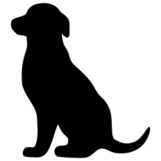 Sitting Dog Silhouette