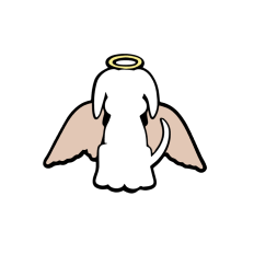 Dog Memorial Angel SVG cut file