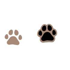 Dog Paw Prints layered SVG