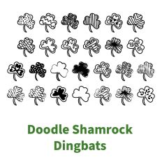 HNC Doodle Shamrock Dingbats (OTF Font File)