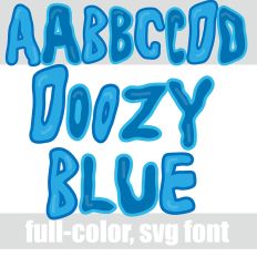 Doozy Blue Color Font