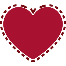 heart with dashed line