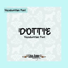 Dottie Handwritten Font with Dotted Accents