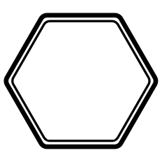 Double Hexagon Border Frame