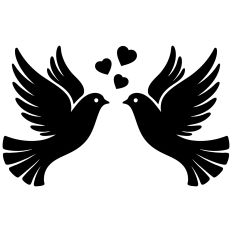 Wedding Doves Silhouette