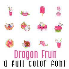 Dragon Fruit Full Color Font
