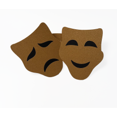 Tragedy & Comedy Theatre Masks Napkin Ring