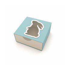 Drawer box with a bunny-shaped window