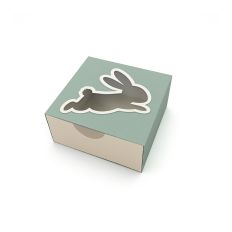 Drawer box with a bunny-shaped window