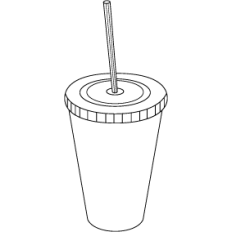 Soda Cup Outline