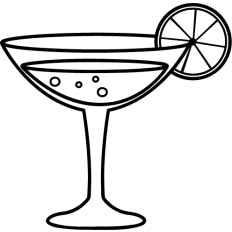 drink glass lineart