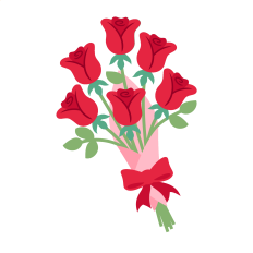 Rose Bouquet for Cardstock