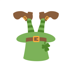Leprechaun Feet in Hat Vinyl